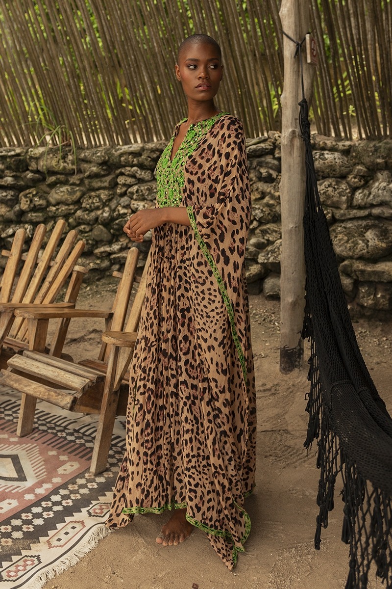 Miss June Kaftan Lourdes green – Bild 3