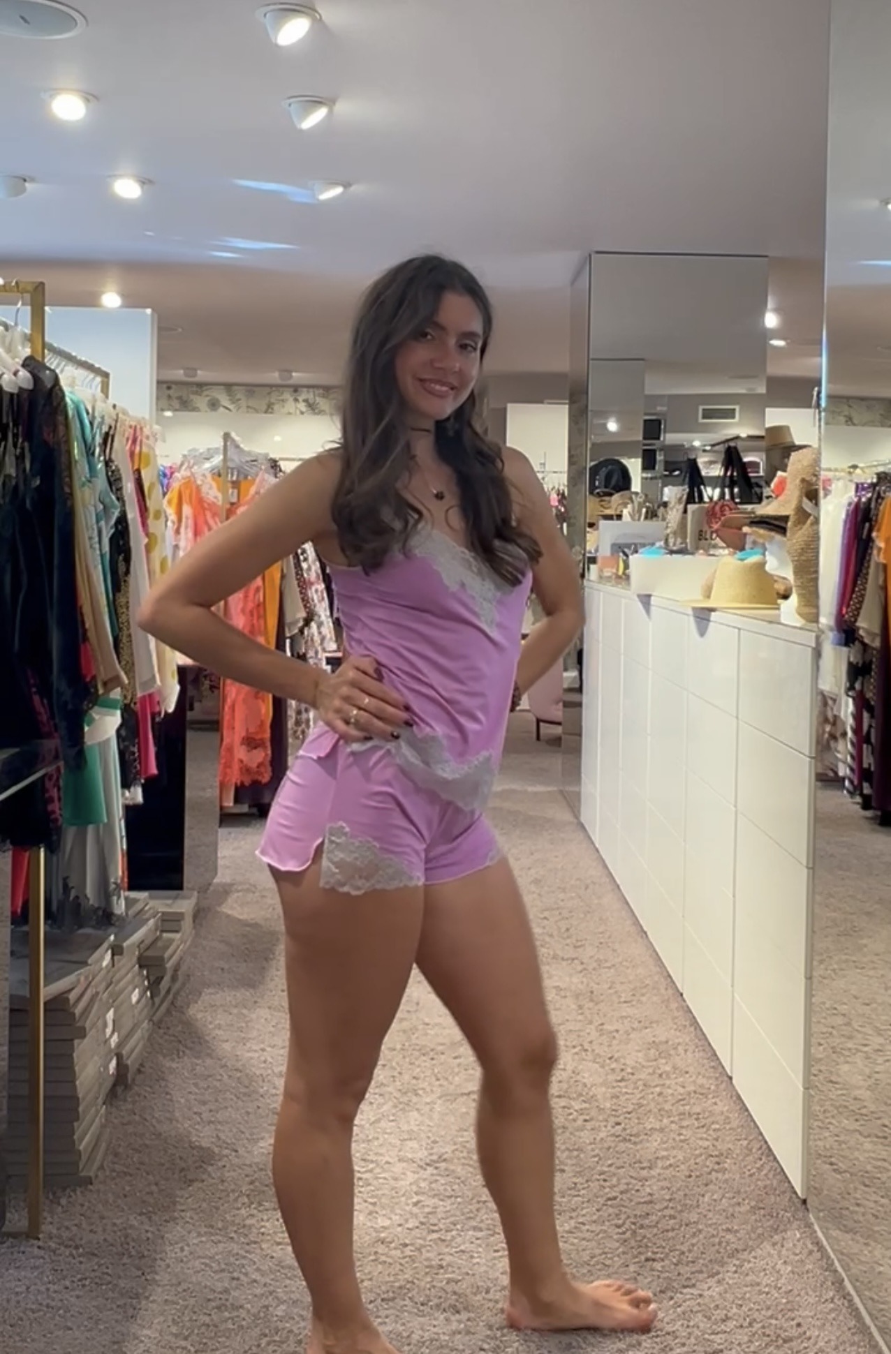 Annette Lingerie Pyjama Shorty orchidea/perla – Bild 2