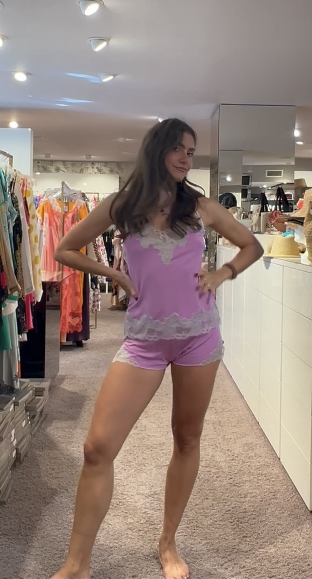 Annette Lingerie Pyjama Shorty orchidea/perla