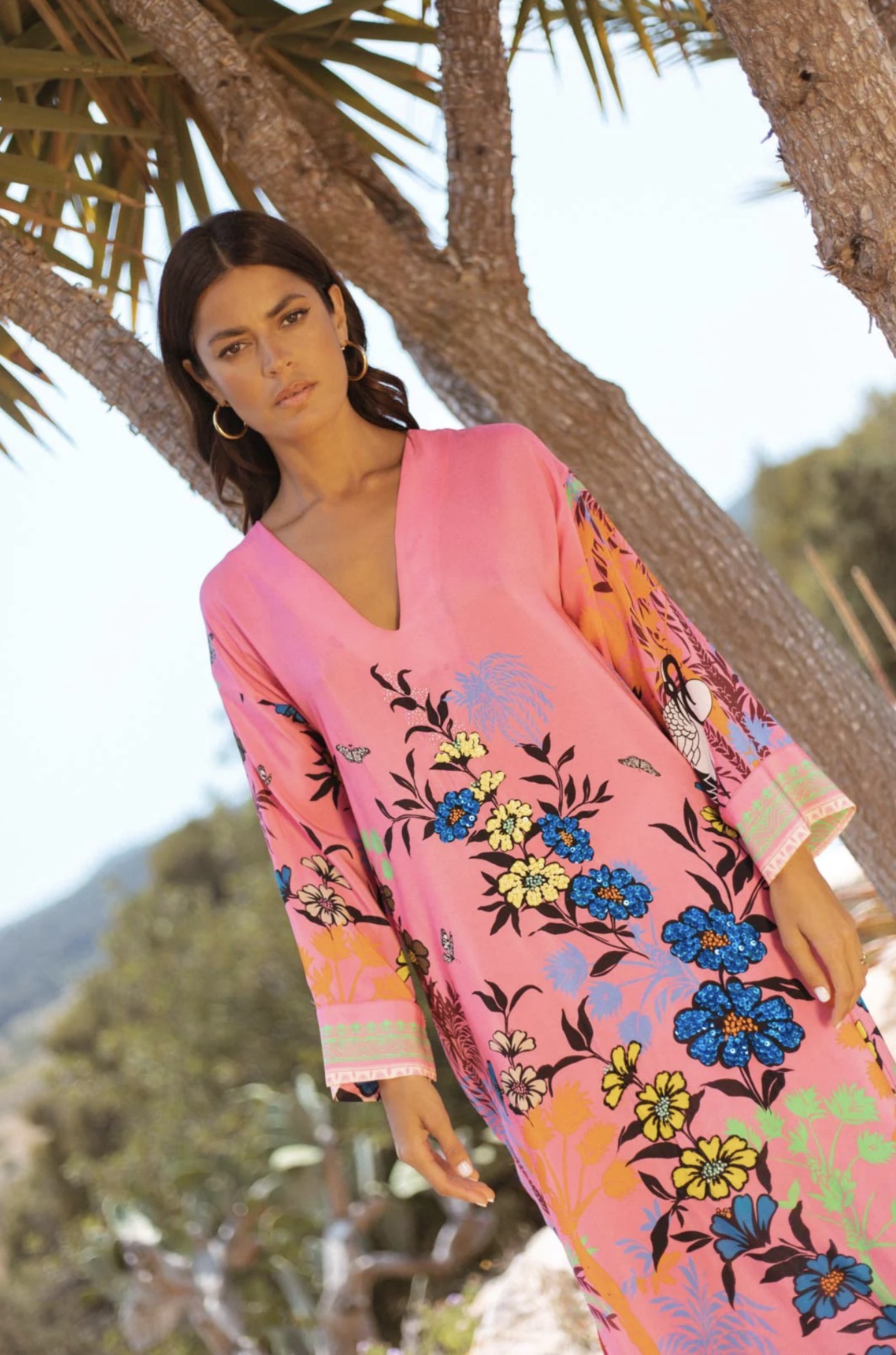 Anjuna Kaftan Lilly long pink – Bild 2
