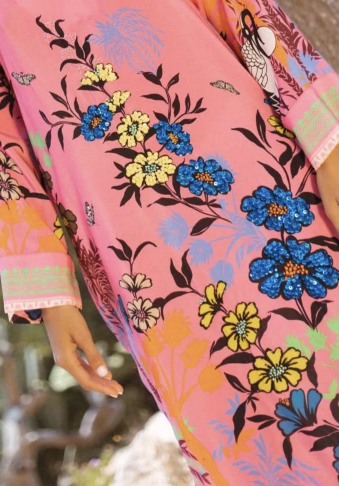 Anjuna Kaftan Lilly long pink – Bild 3