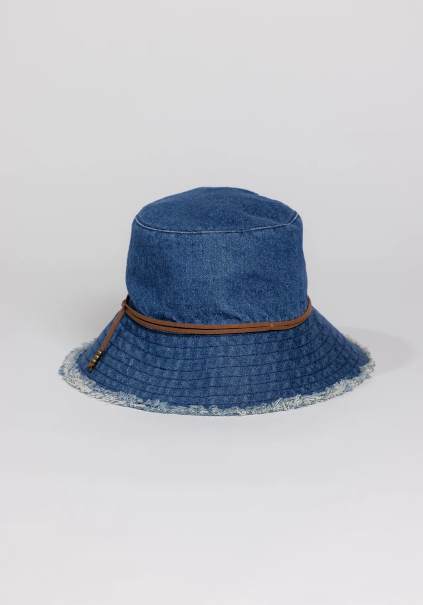 Hat Attack Fringed Bucket denim blue