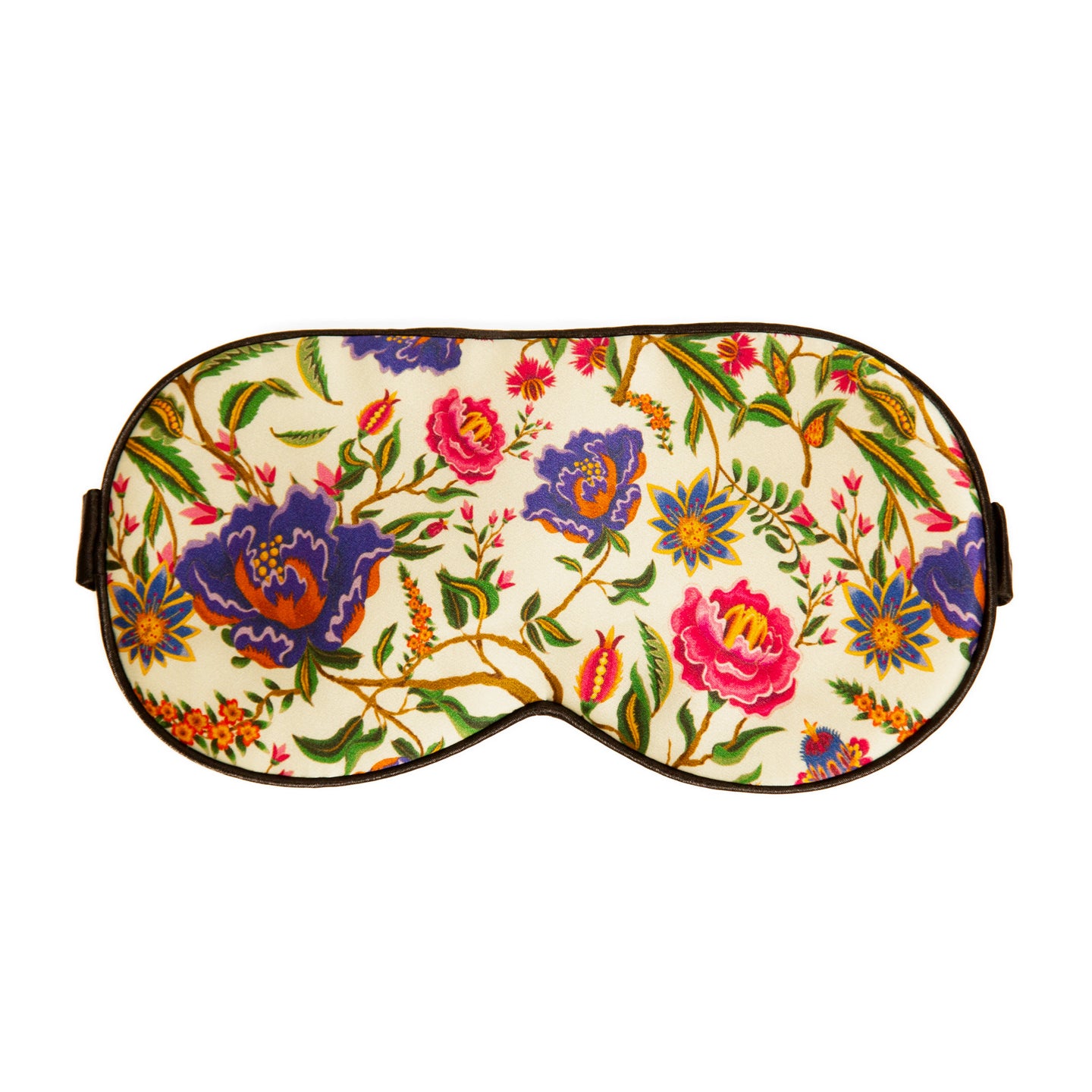 Simone Bruns Schlafmaske aus Seide Floral Ethno mint