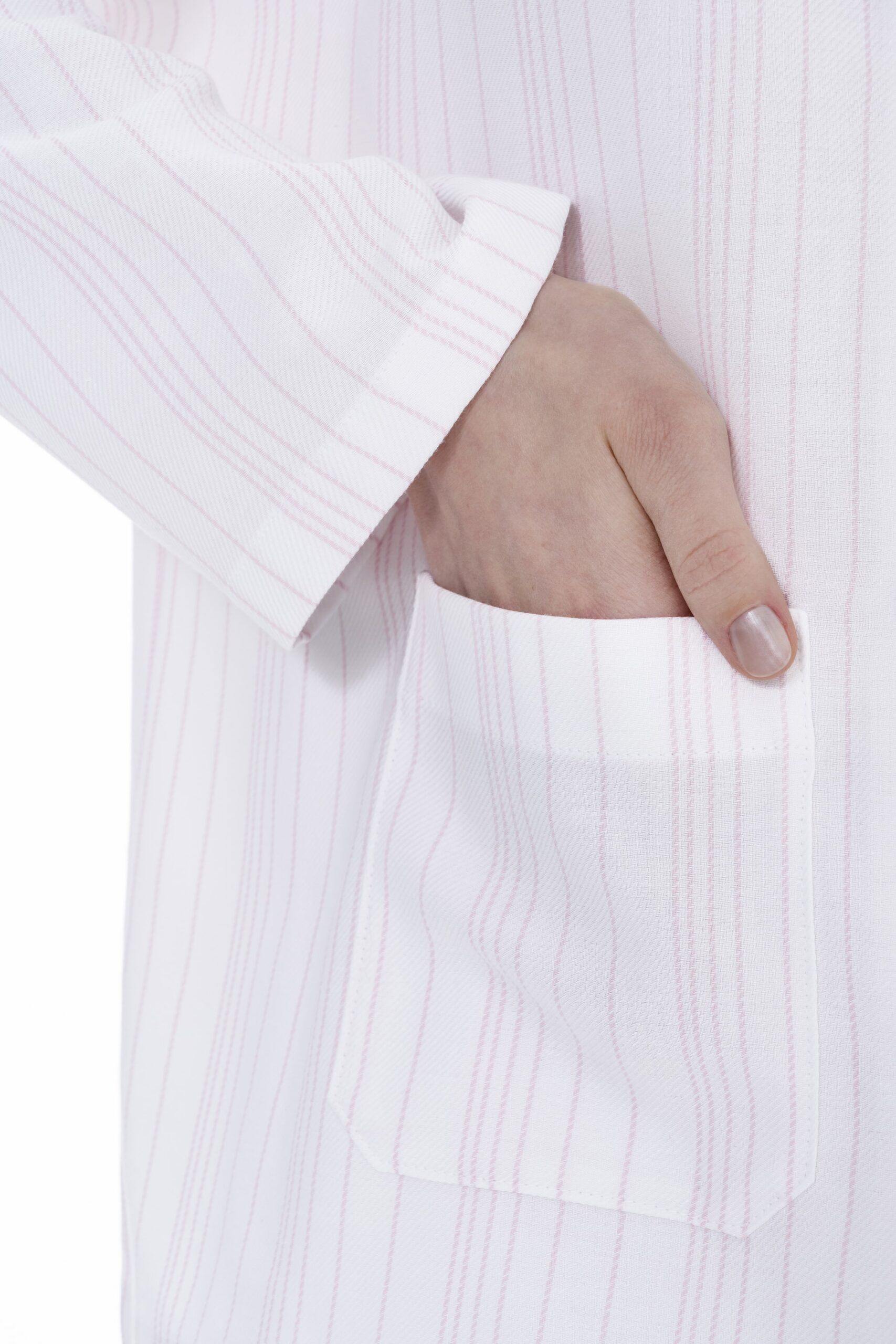 Celestine Pyjama Klassik Bea rose/weiß – Bild 4