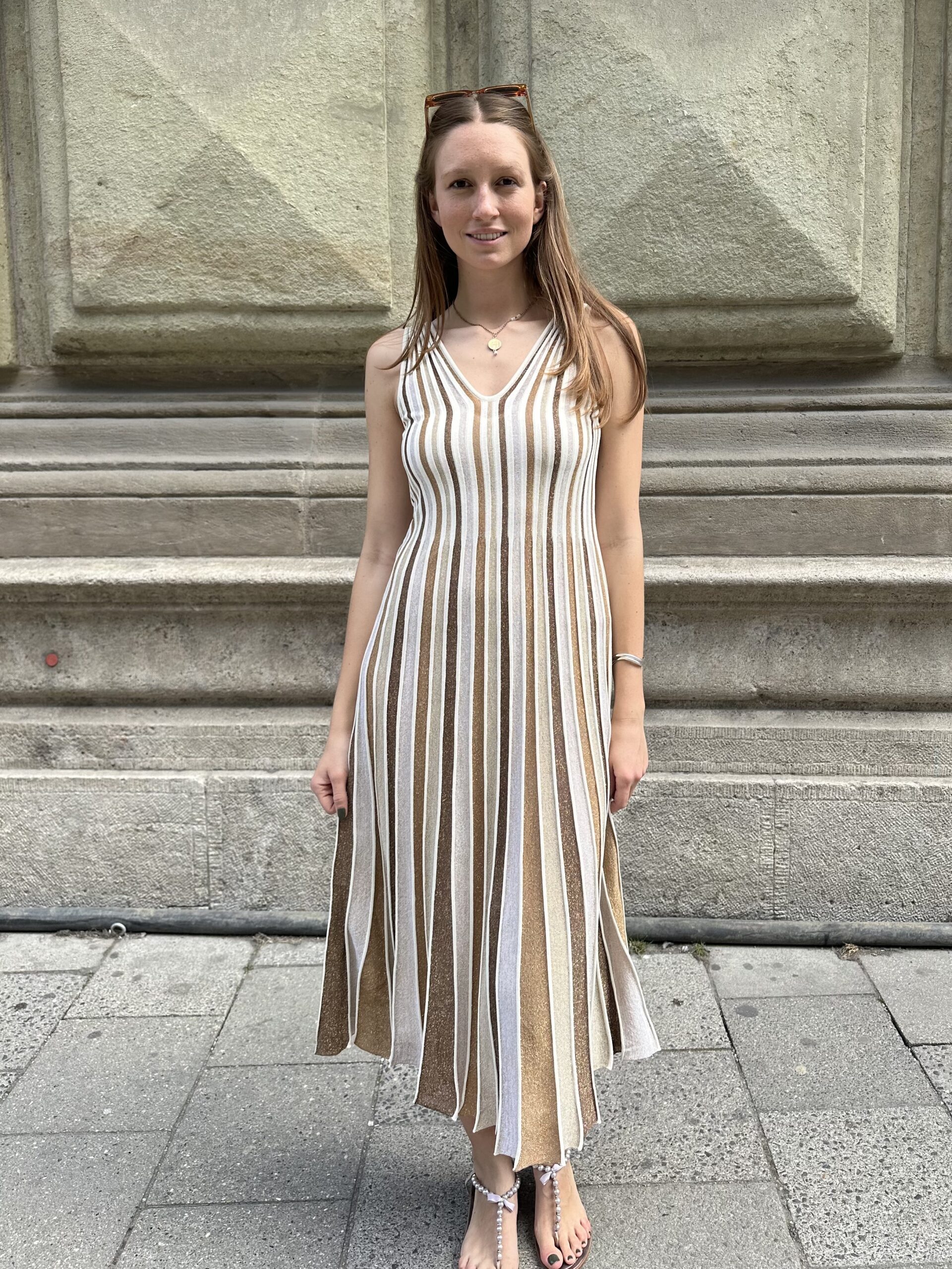 Dress Midi gold arancio sand