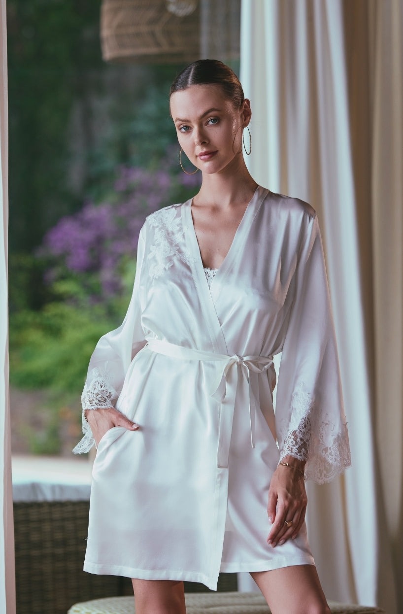 Marjolaine kurzer Mantel Artemis naturel – Bild 3