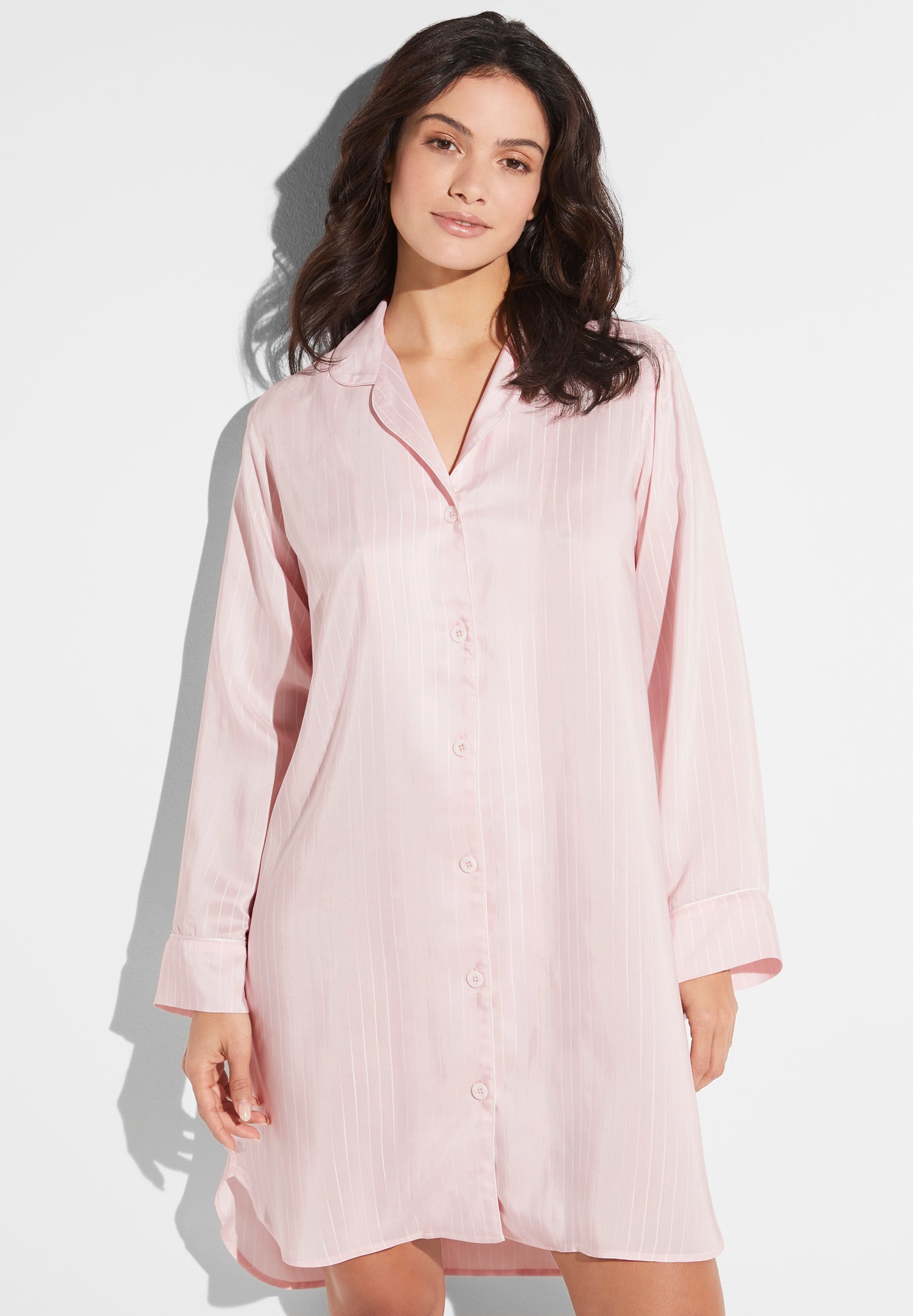 Zimmerli Sleepshirt Feminie Stripe pink stripes