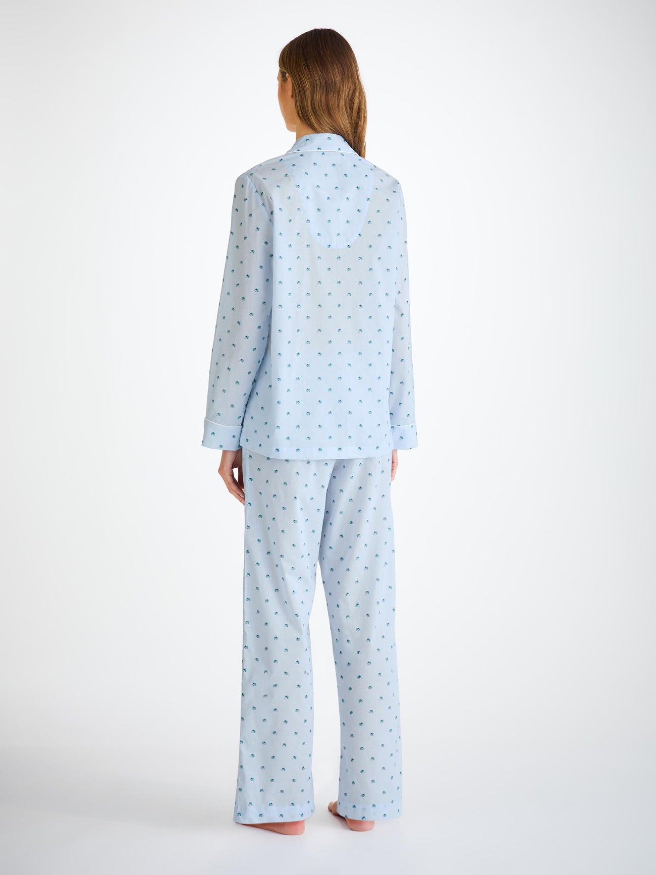 Alternative view of Pyjama Ledbury Cotton Batiste Elephant blue