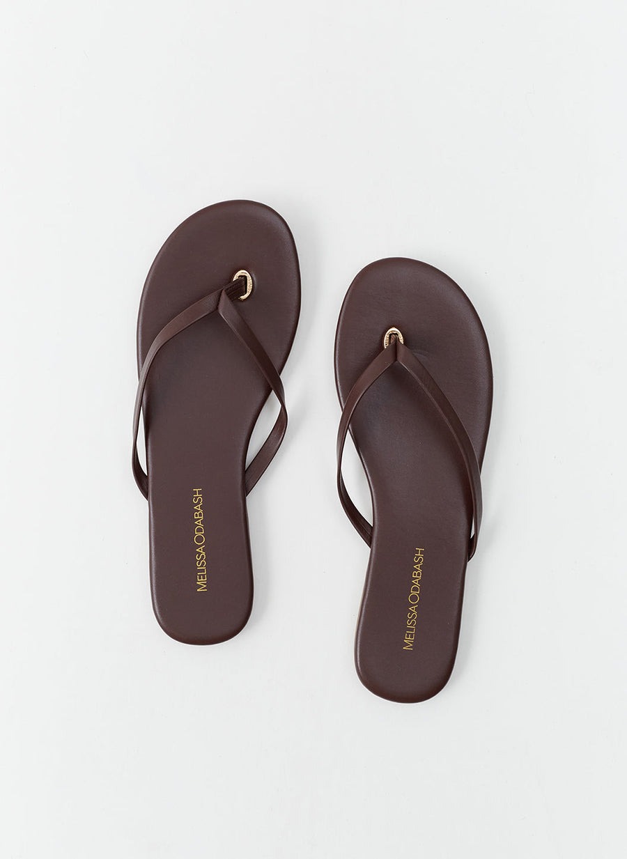Alternative view of Melissa Odabash Flip Flops dunkelbraun