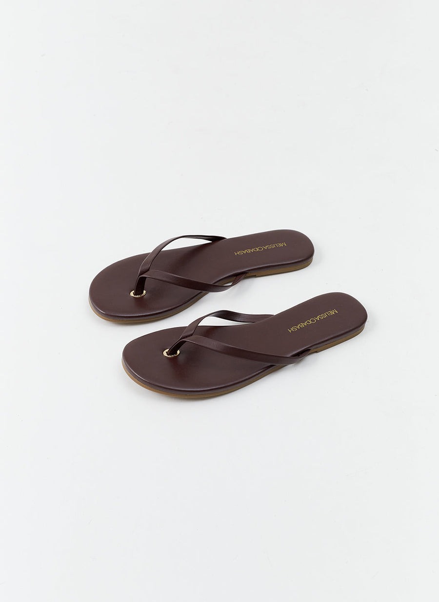 Melissa Odabash Flip Flops dunkelbraun