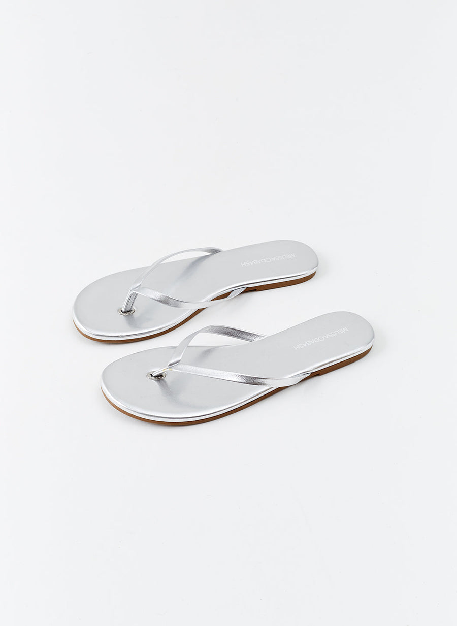 Melissa Odabash Flip Flops silber