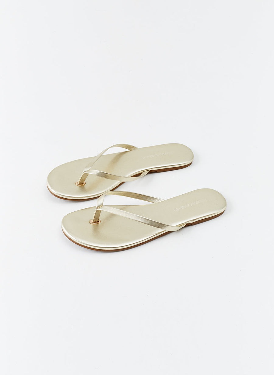 Melissa Odabash Flip Flops gold