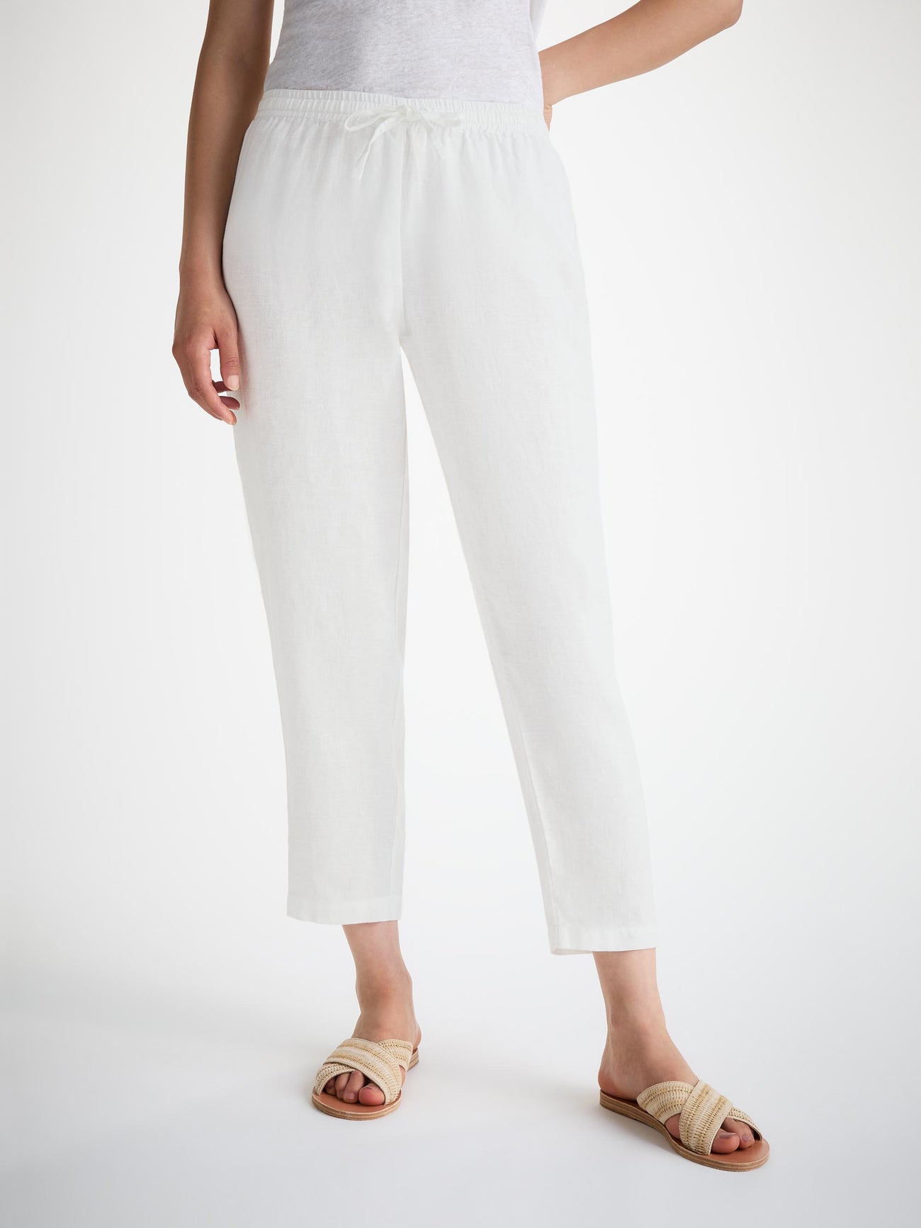 Derek Rose Ladies Trousers Vienna white