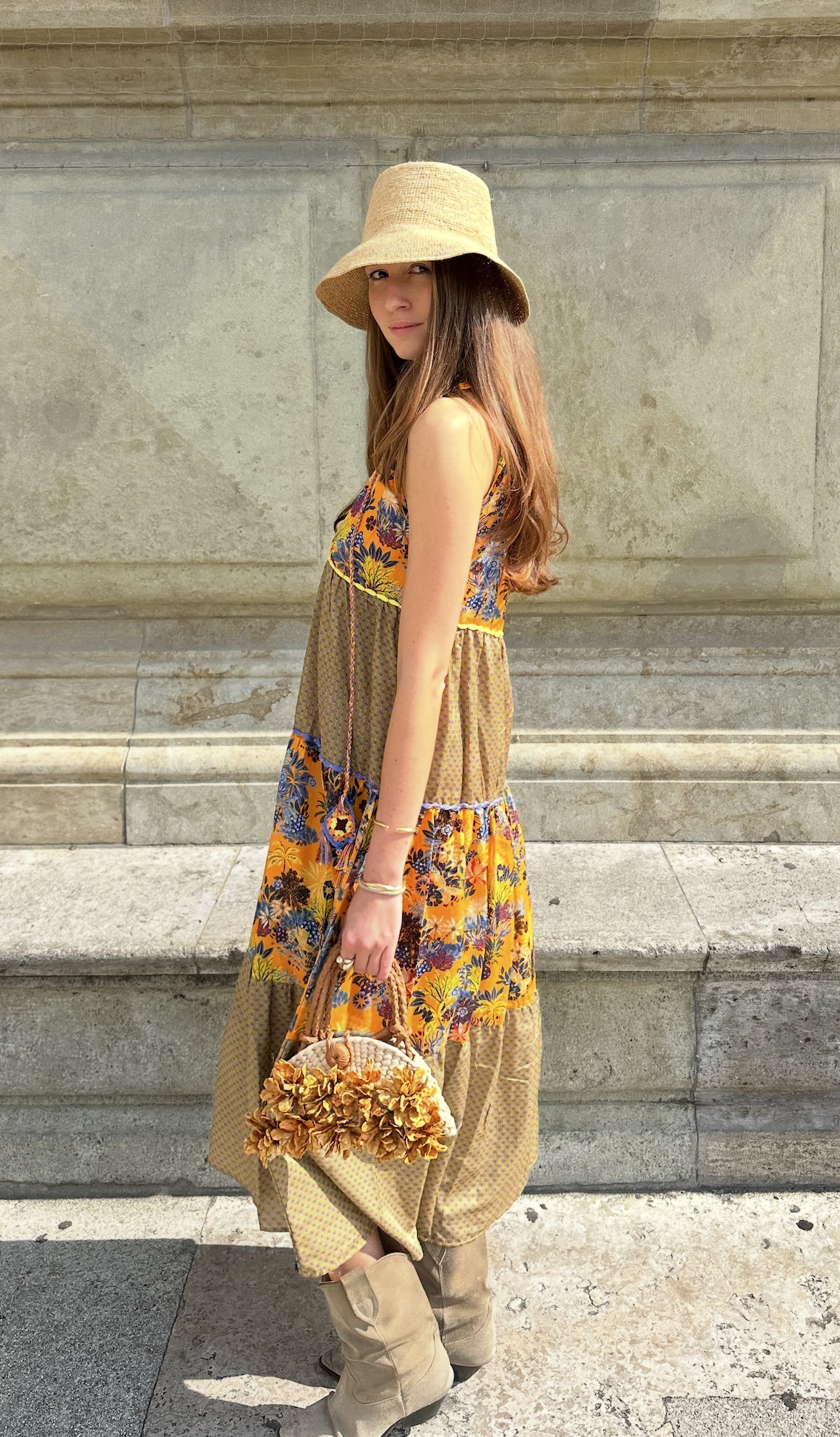 Alternative view of Laetitia Kleid lang mandarino fiore