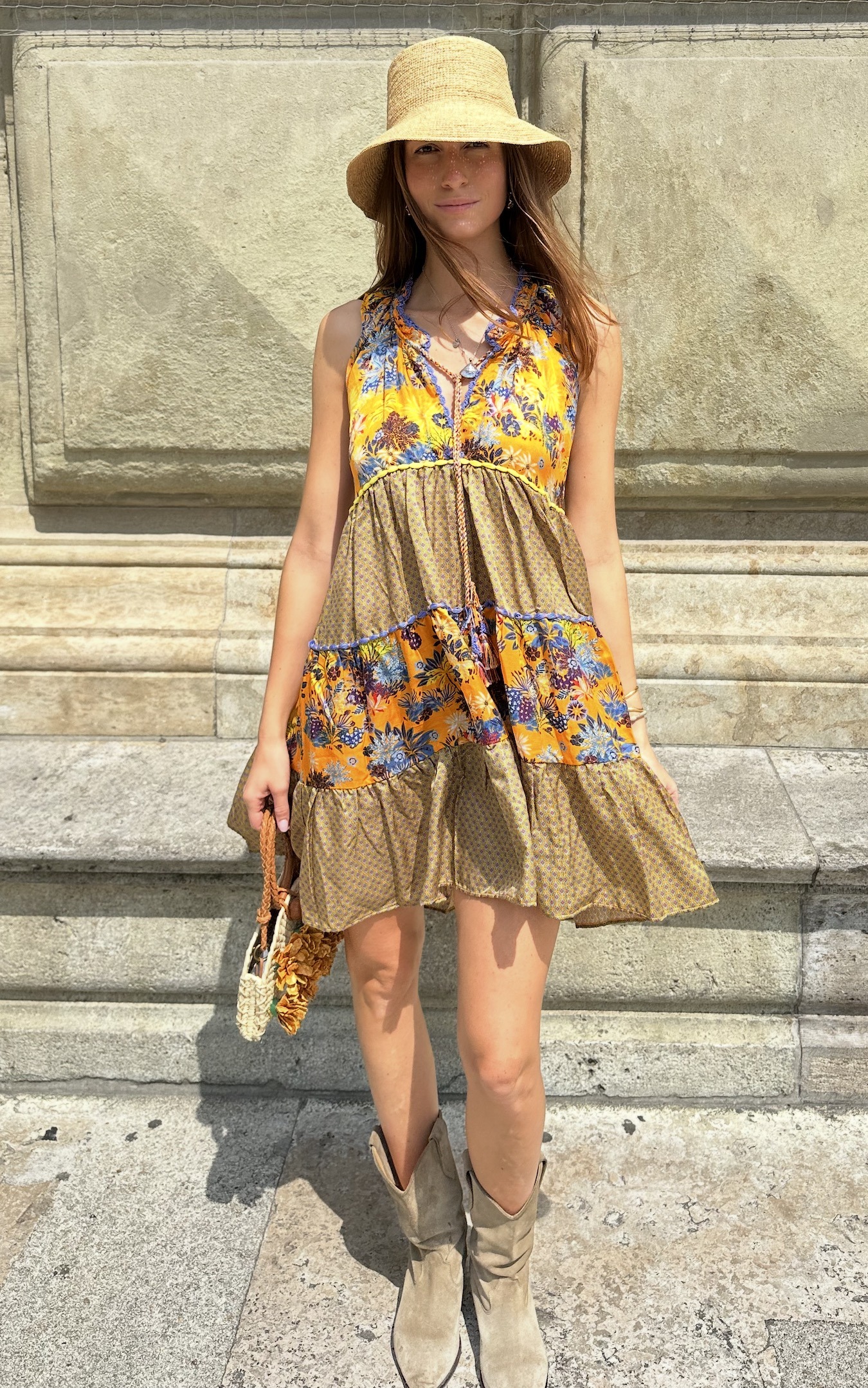 Laetitia Kleid mandarino fiore