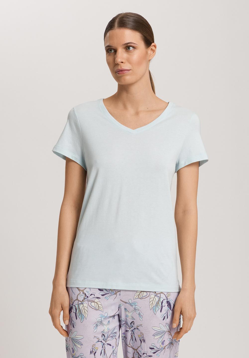 Hanro Tshirt Sleep and Lounge delicate blue