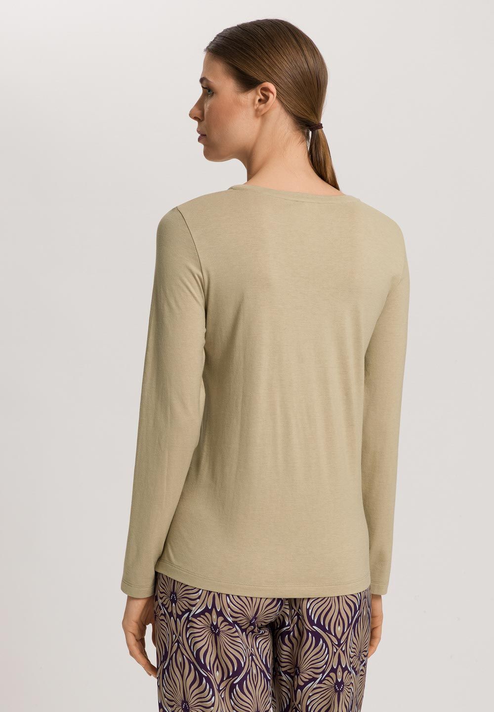 Alternative view of Hanro Shirt langarm Sleep and Lounge lemon pepper