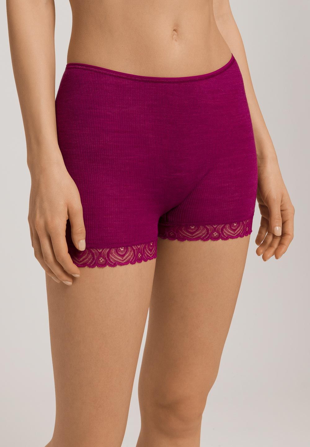 Hanro Panty Woolen Lace pink tourmaline