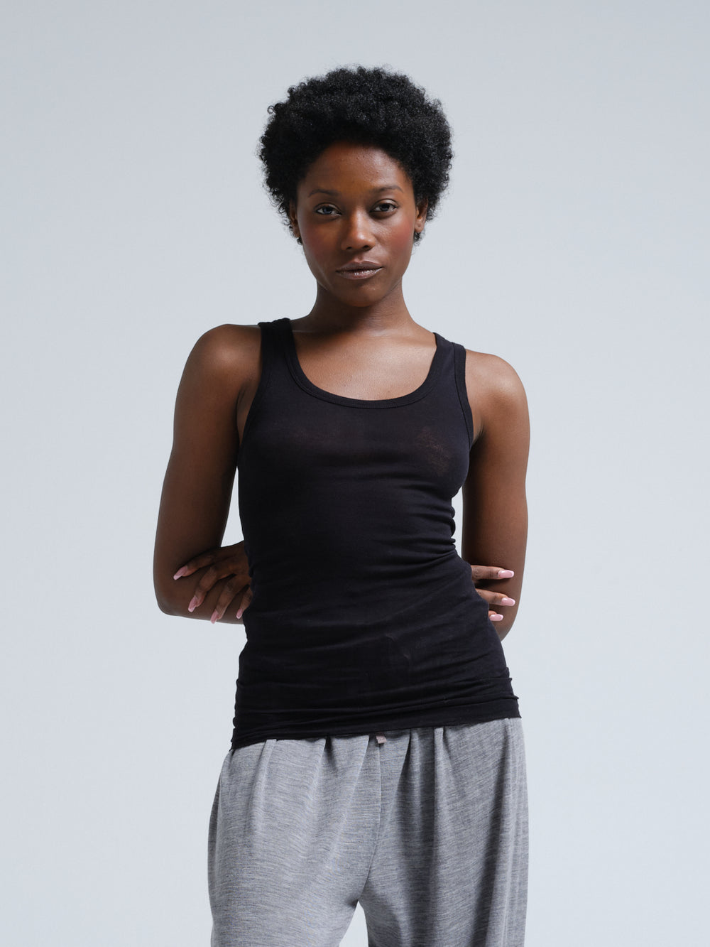 Seamless Basic Tank Top black