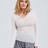 Seamless Basic langarm Tshirt Cotton Romance off-white