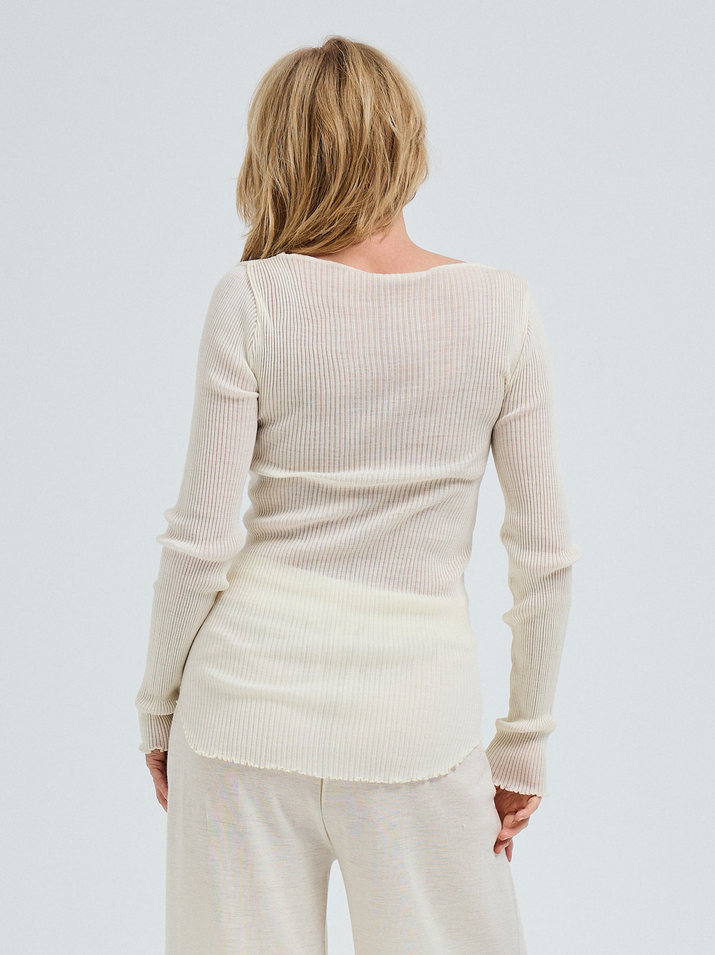 Alternative view of Seamless Basic Merino Oberteil Elegante off-white