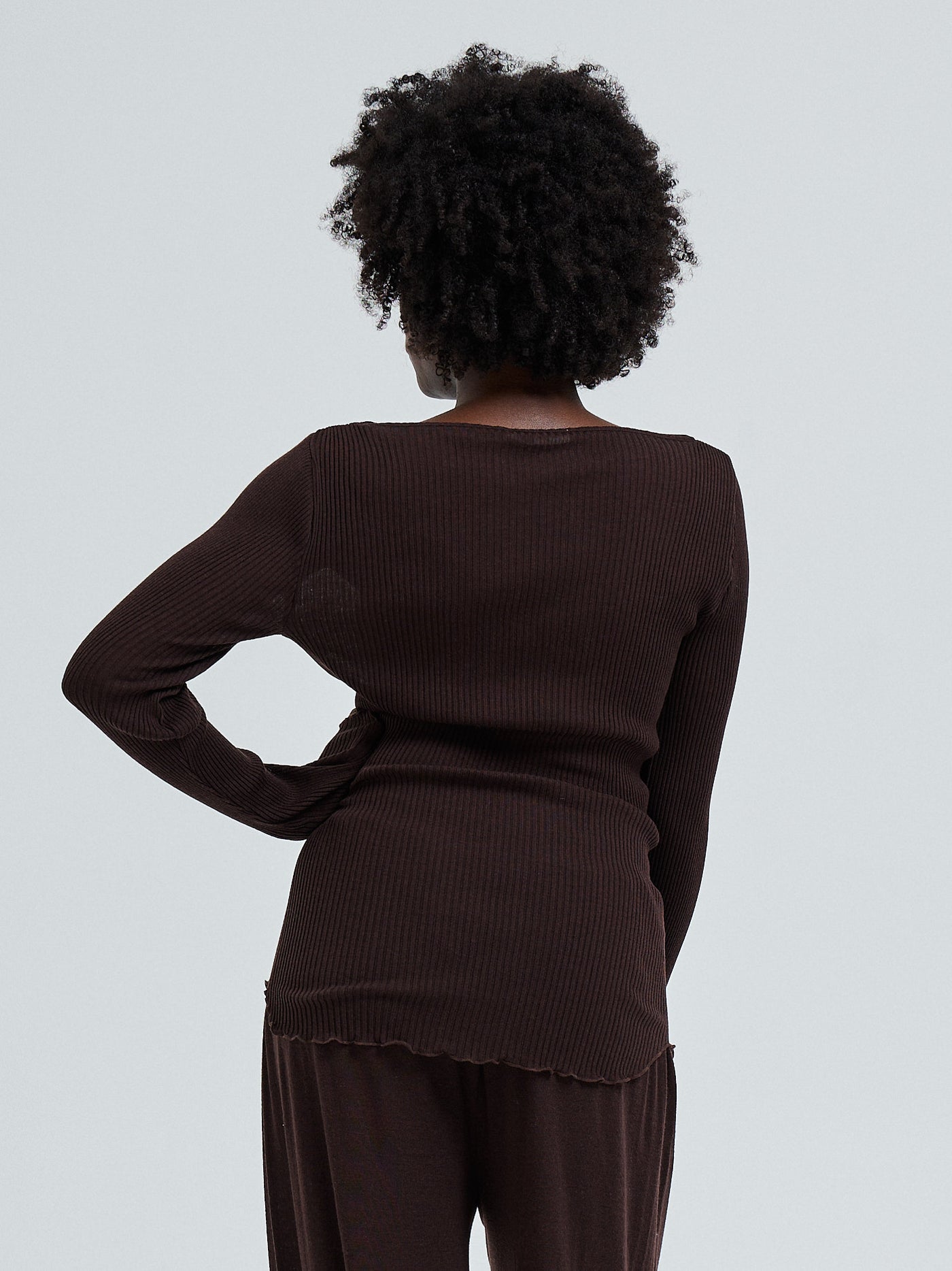 Seamless Basic Merino Oberteil Elegante dark brown – Bild 2
