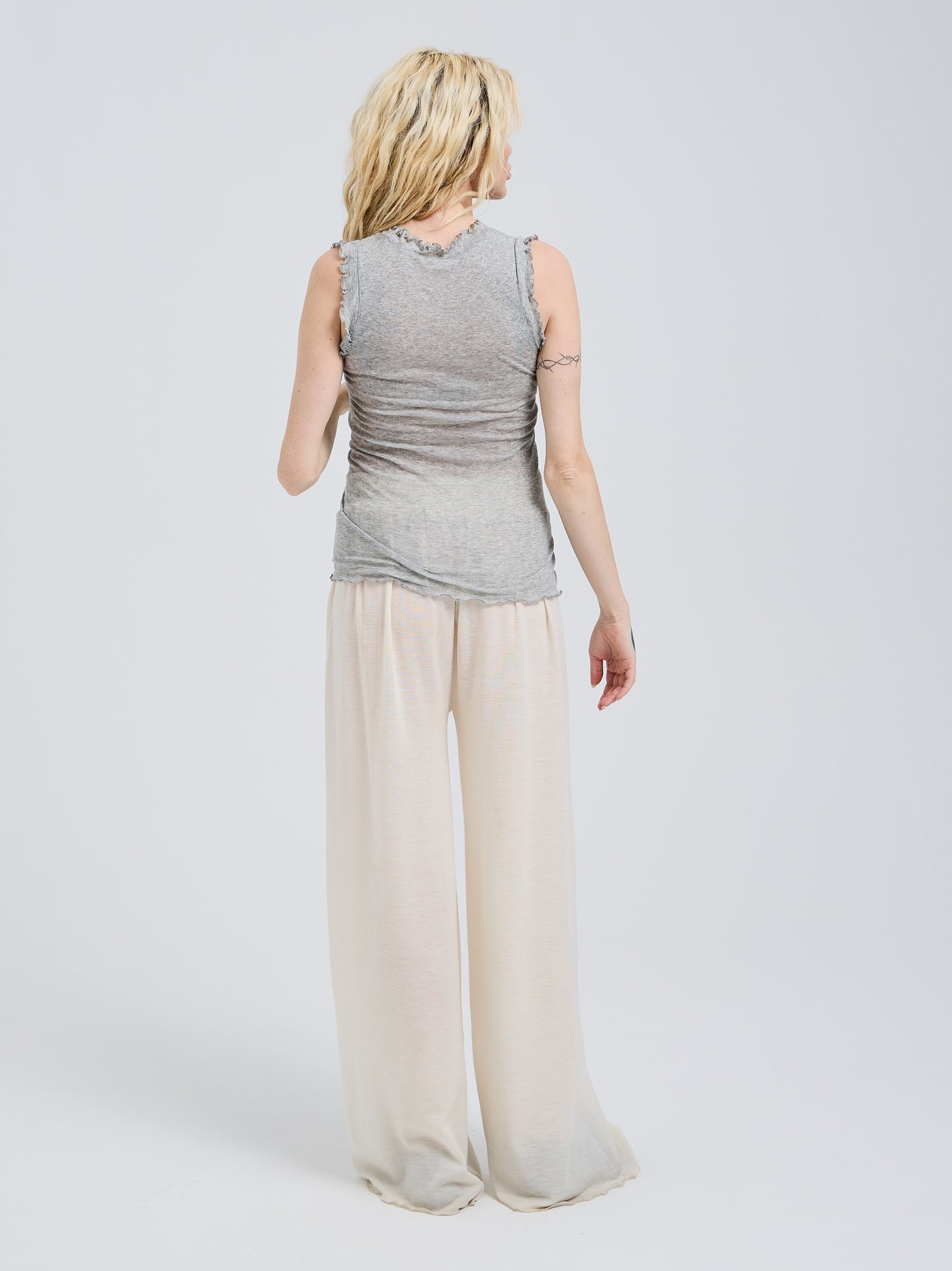 Alternative view of Seamless Basic Tank Top Flounce grey melange