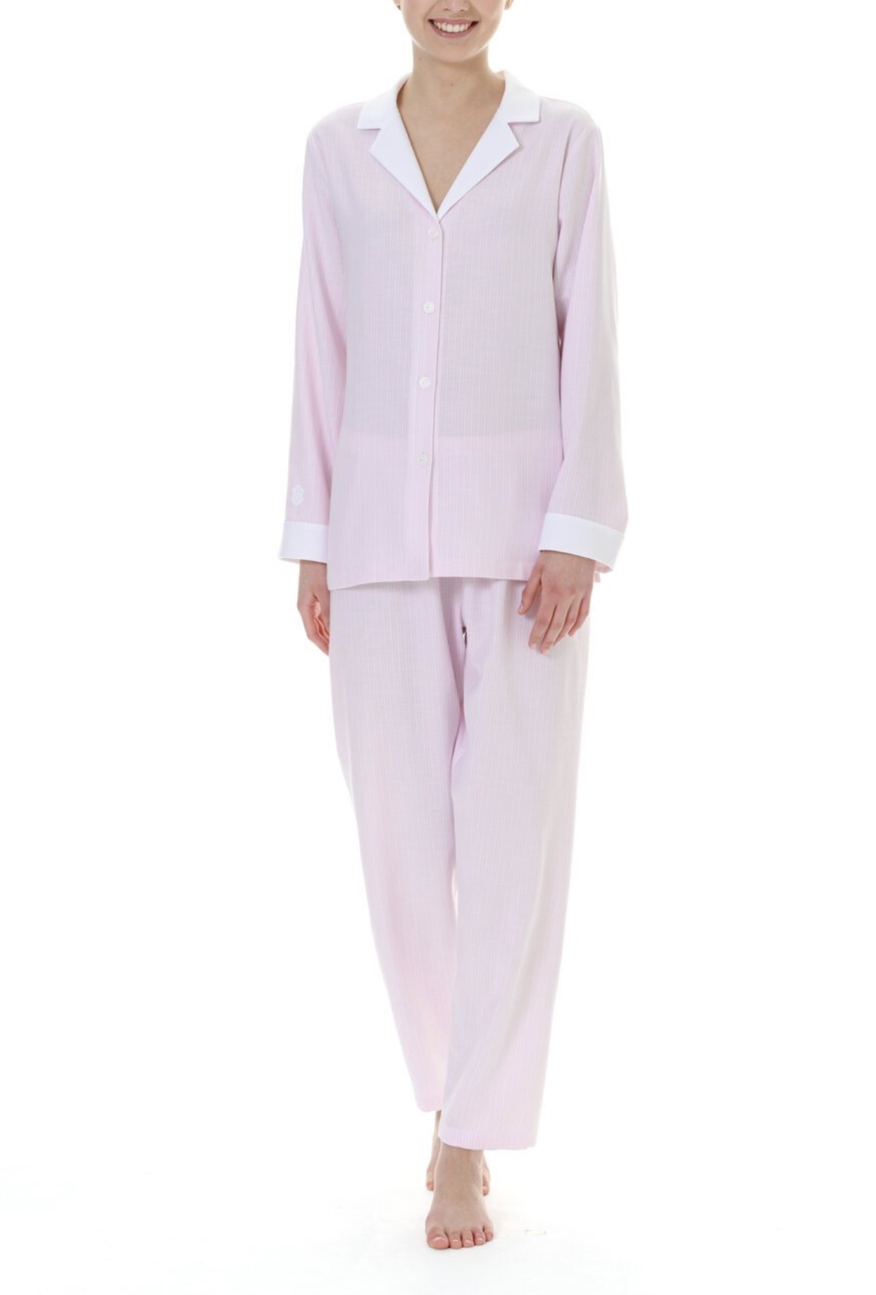 Celestine Pyjama Ellie rose/weiss