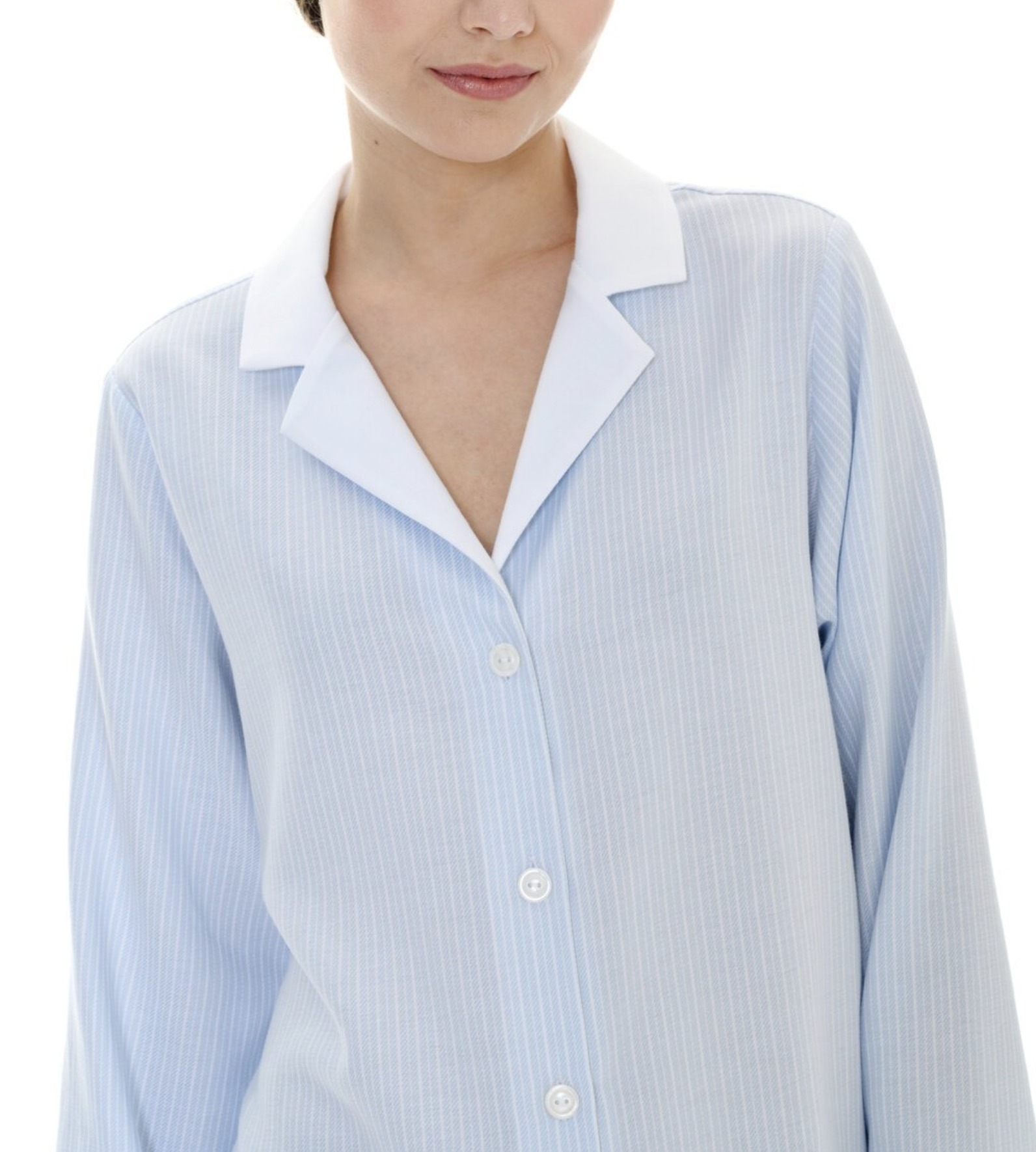 Celestine Pyjama Ellie ciel/weiss – Bild 3