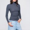 Oscalito Wolle Seide Rollkragen Pullover 3429 storm
