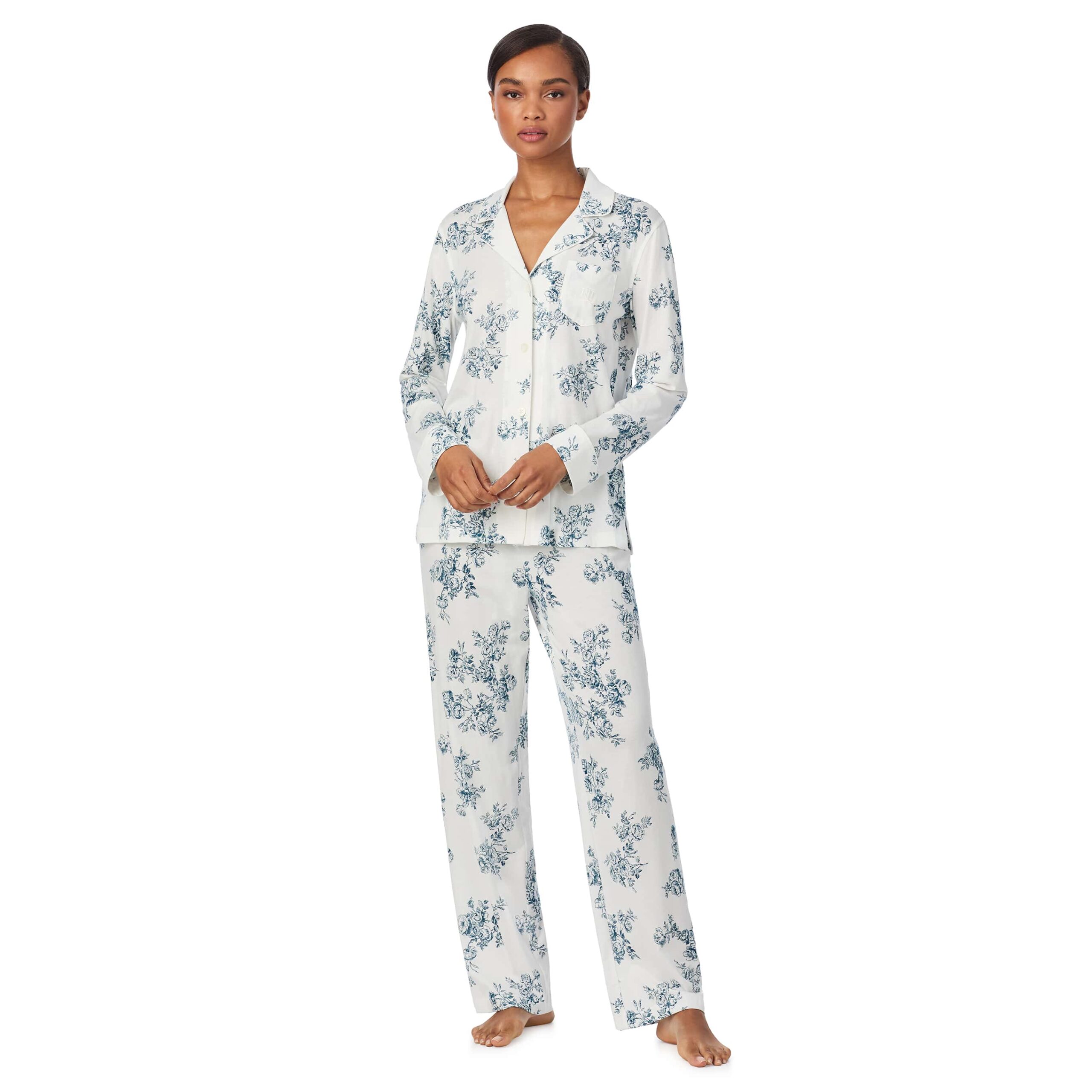 Ralph Lauren Pyjama ivory floral