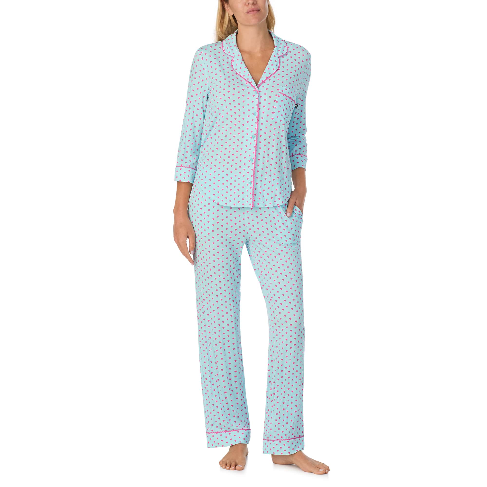 Kate Spade Pyjama blue pink hearts
