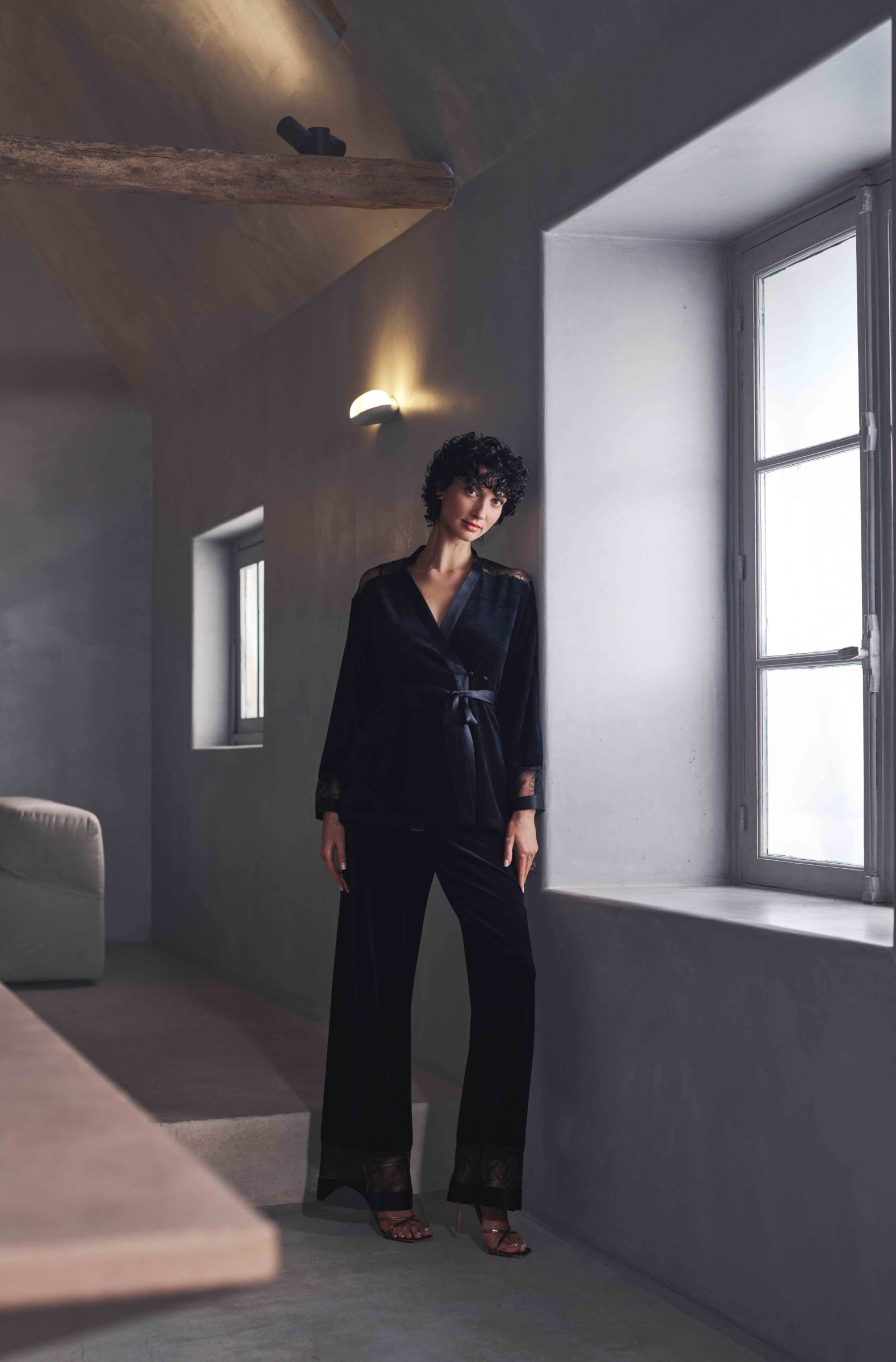 Alternative view of Marjolaine Pyjama Billie noir