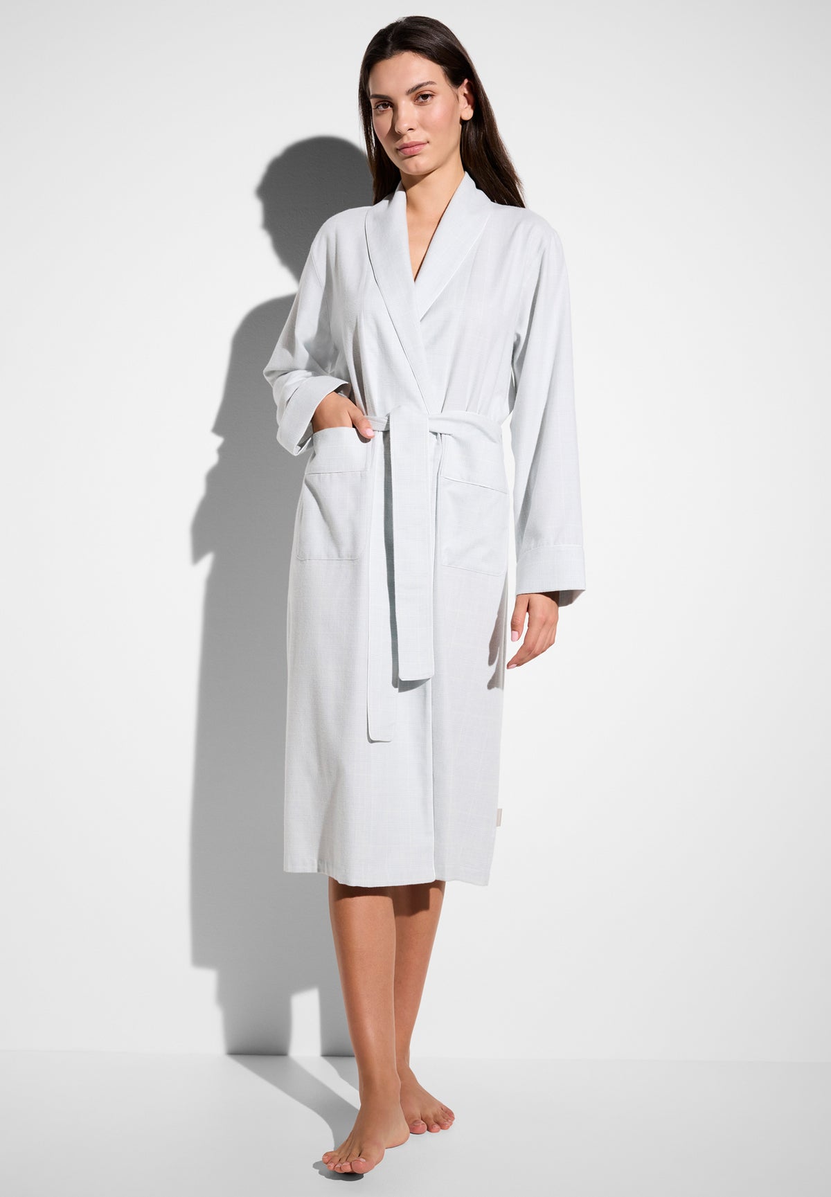 Zimmerli Mantel Cozy Flannel blue check