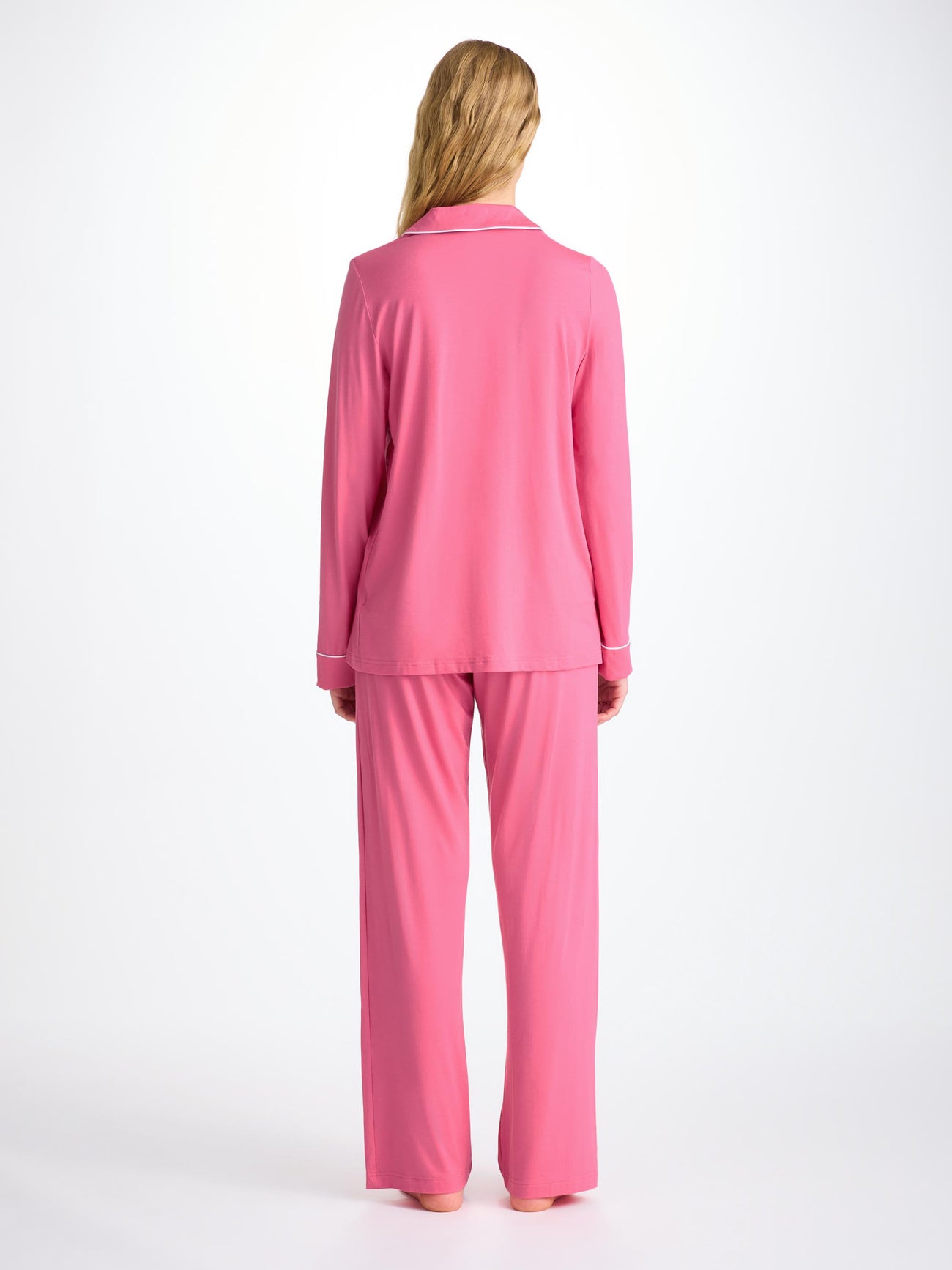 Derek Rose Pyjama Lara flamingo pink – Bild 2