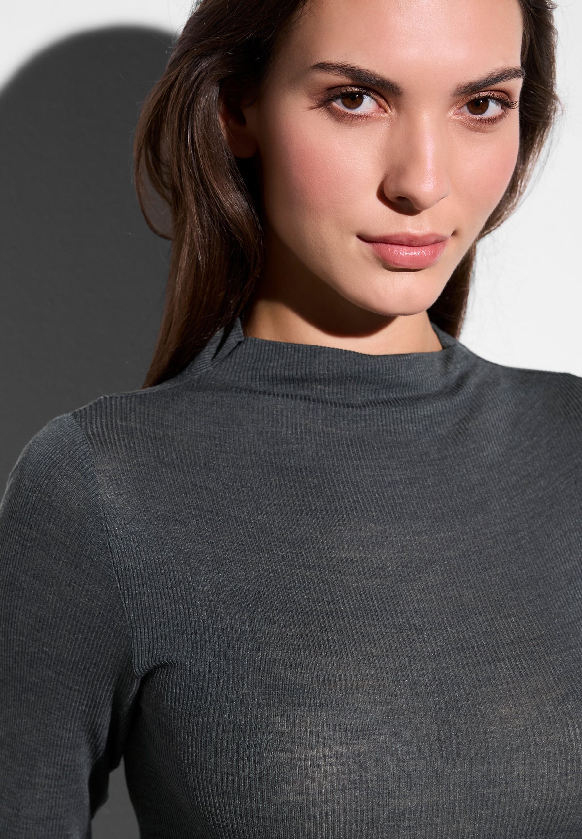 Alternative view of Zimmerli Wool and Silk Shirt langarm anthrazit