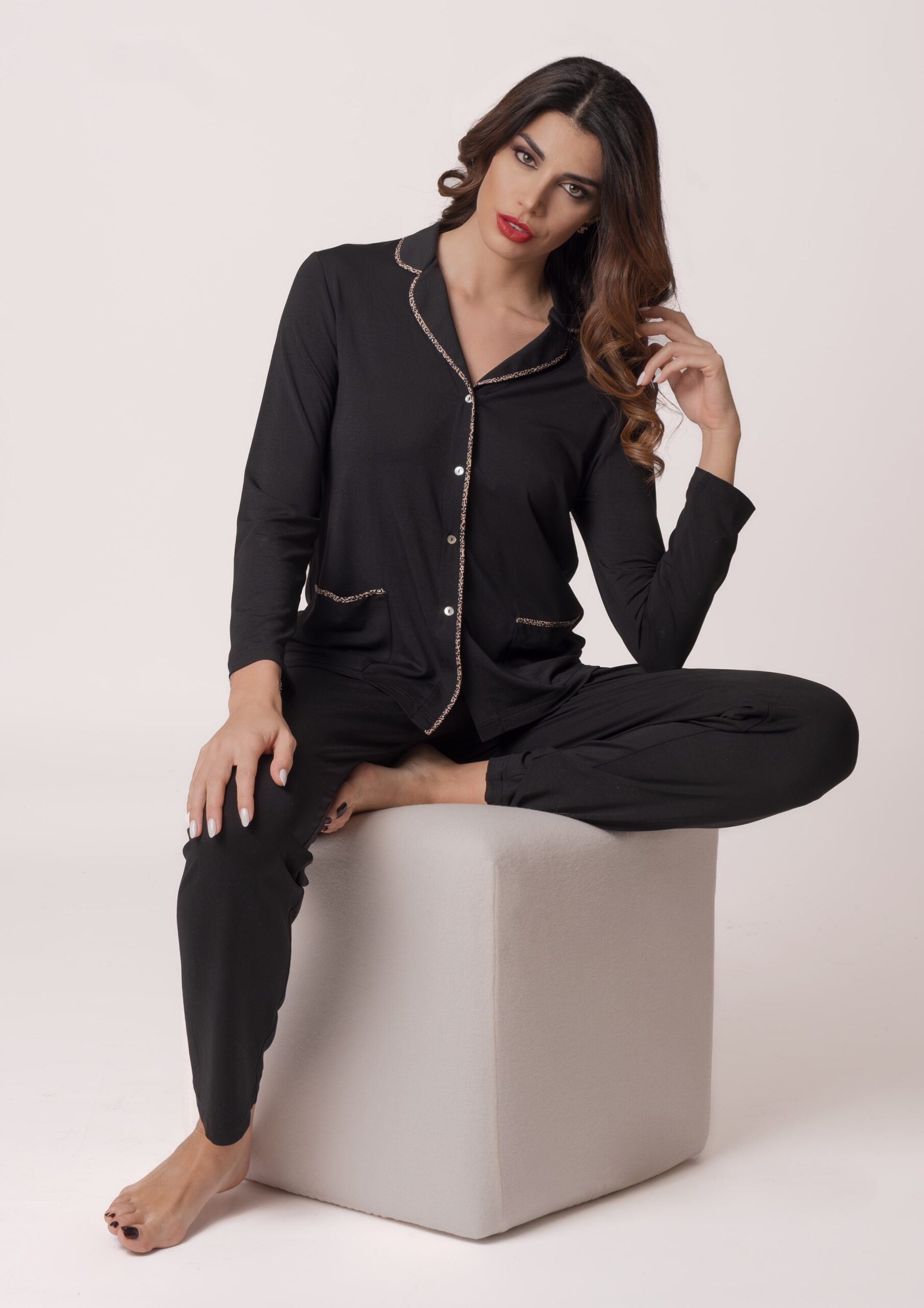 Annette Pyjama 04854 nero