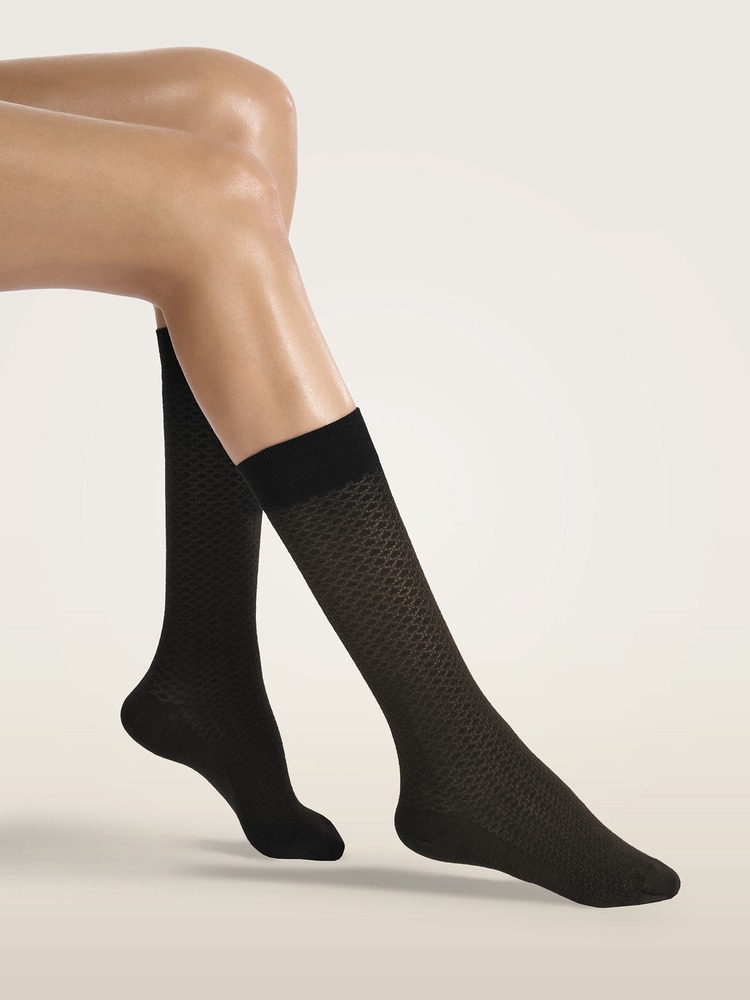 Wolford Socks Merino Pattern black