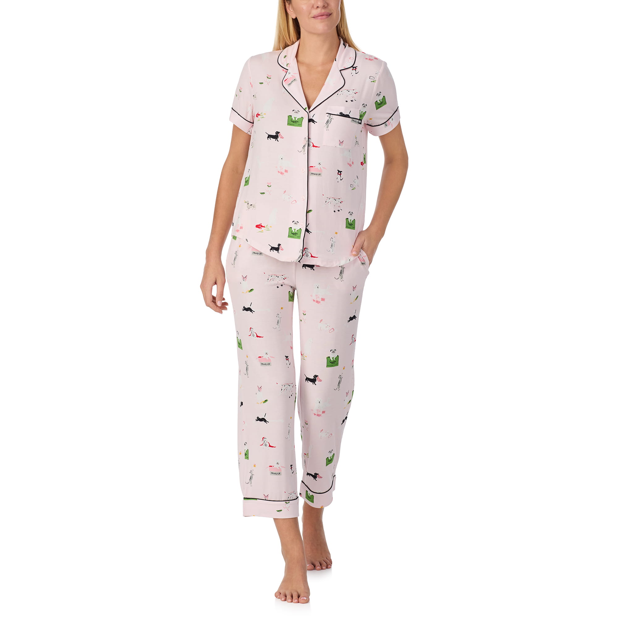 Kate Spade Pyjama Mischievous Pets pinkmulti
