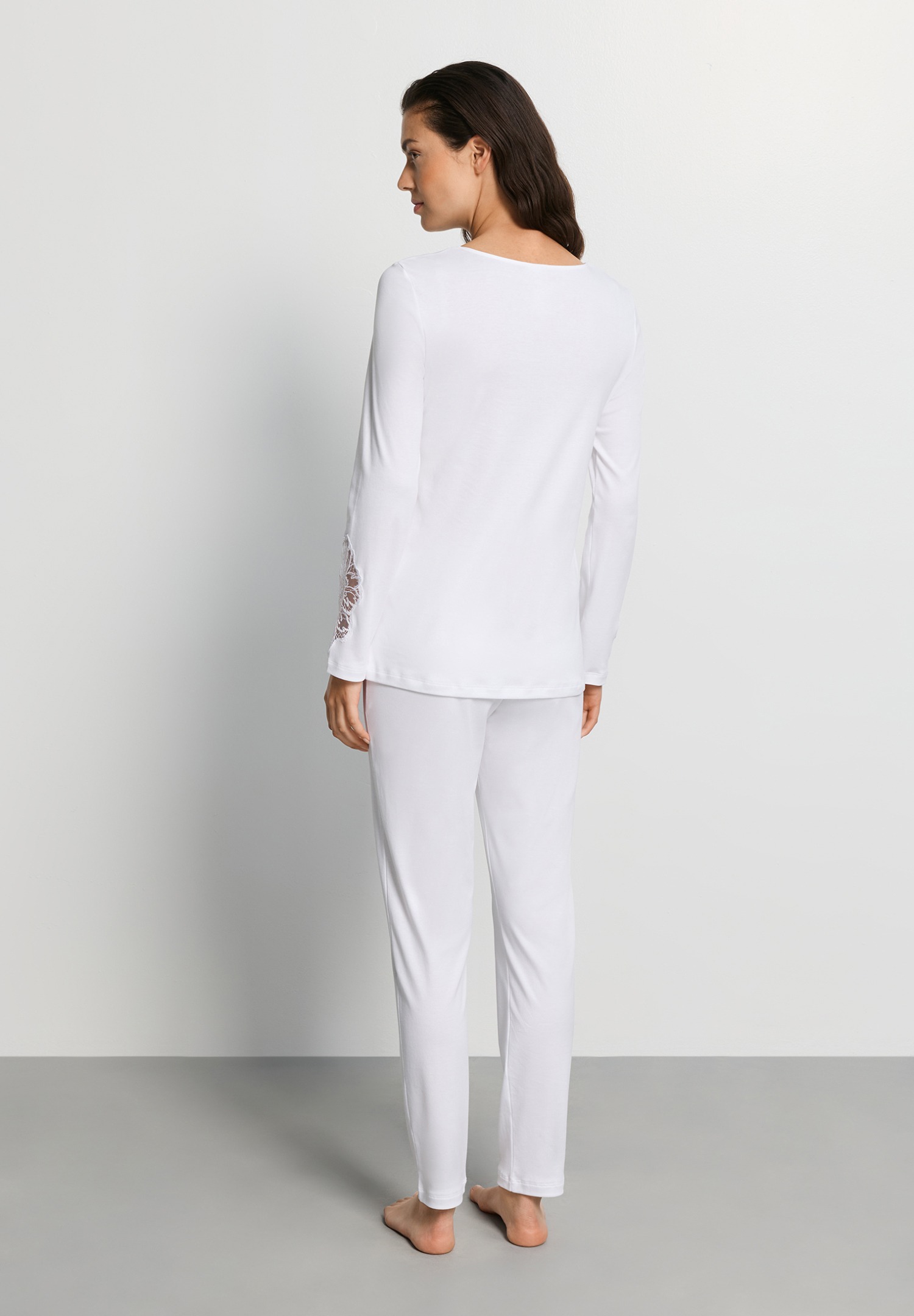 Alternative view of Hanro Pyjama Belen weiß