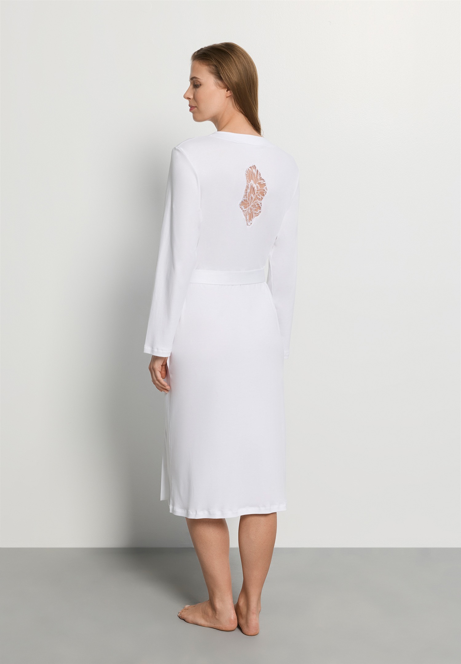 Alternative view of Hanro Mantel Belen weiß