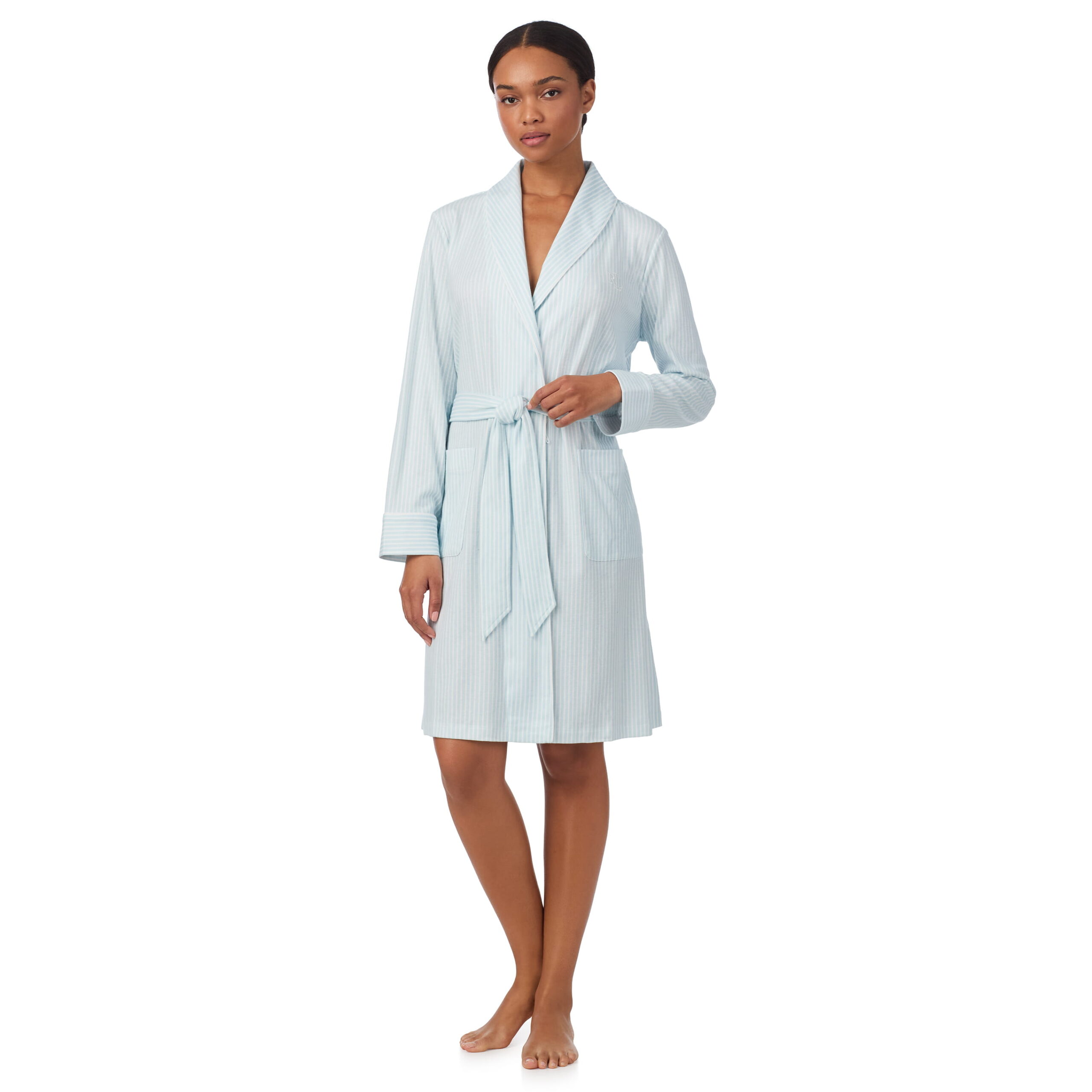 Ralph Lauren Morgenmantel blue stripes