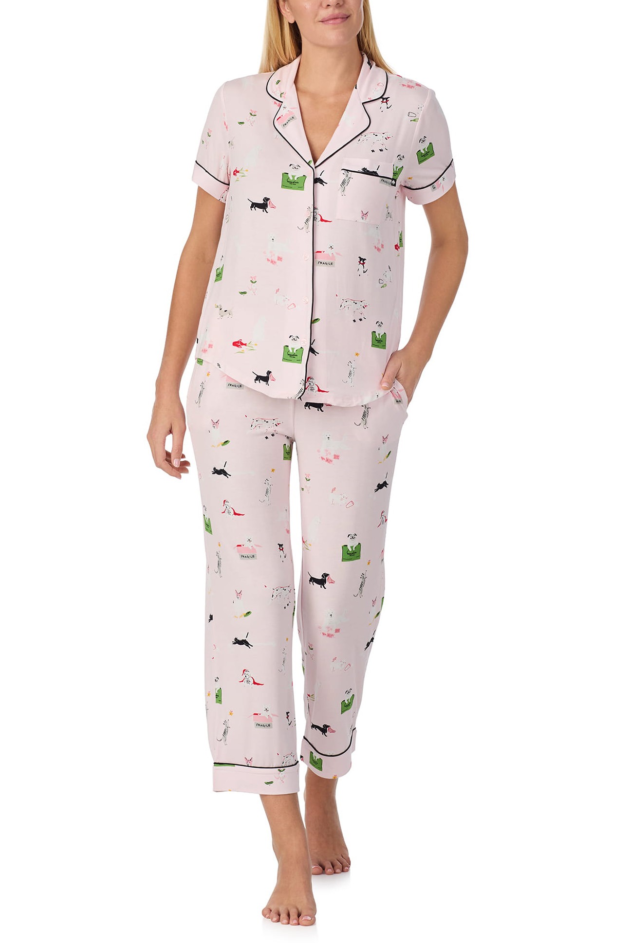 Kate Spade Pyjama Mischievous Pets pinkmulti