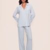 Eberjey Pyjama Gisele ice blue/ivory