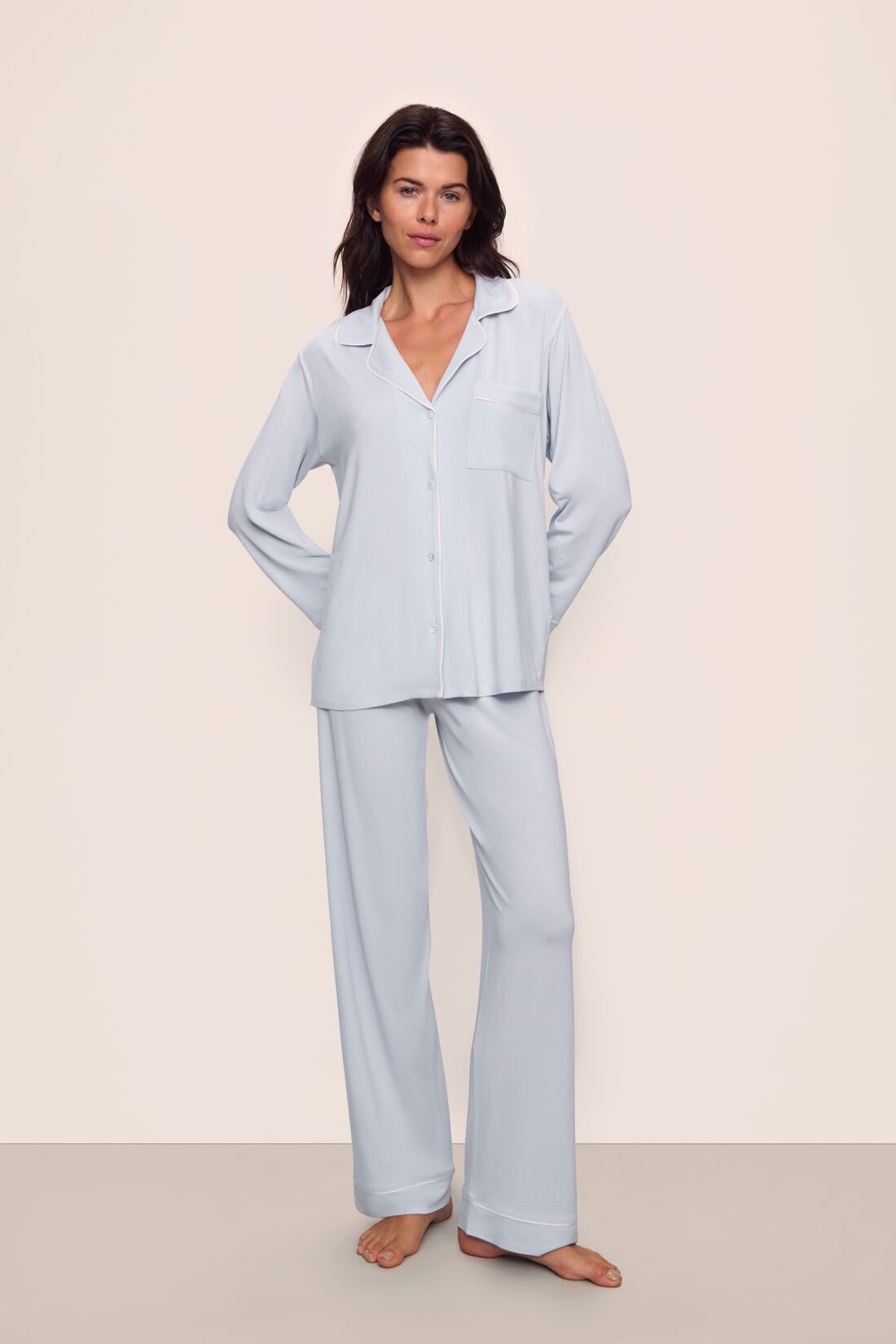 Eberjey Pyjama Gisele ice blue/ivory