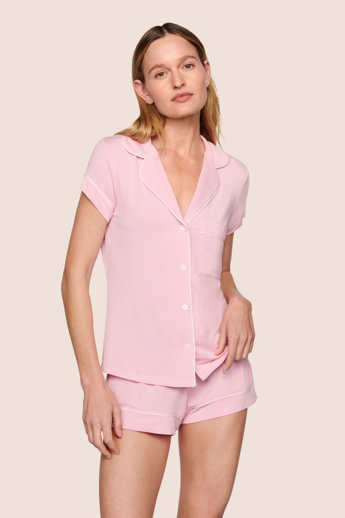Eberjey  Shortie Short PJ Set Gisele pink nectar/ivory