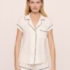 Eberjey Short PJ Set Relax cut Gisele buttercream/ivory