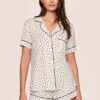 Eberjey Short PJ Set Relax cut Gisele heart to heart/black