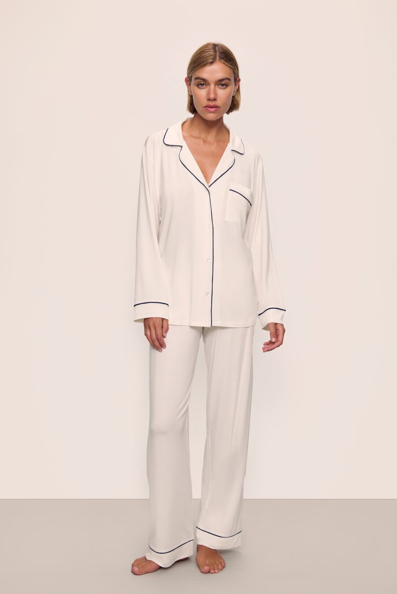 Eberjey Pyjama Gisele pure ivory/navy