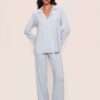 Eberjey Pyjama Gisele ice blue/ivory